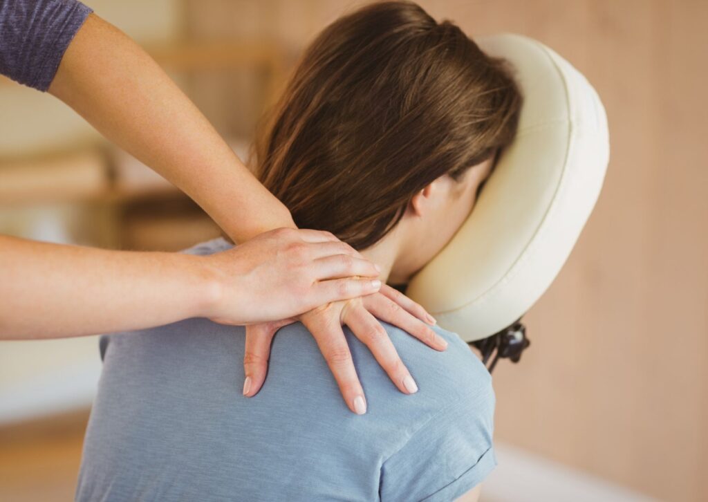 chair massage wellbeing activity for the workplace