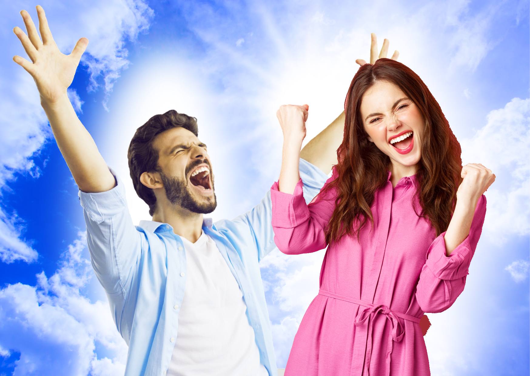 boost-your-mood-with-happy-man-and-happy-woman-infront-of-a-bright-sky