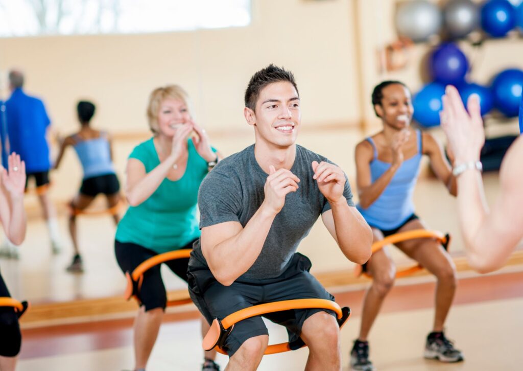 Employee wellbeing fitness class