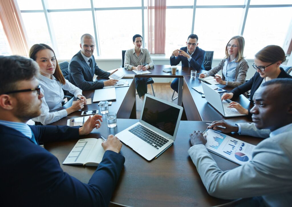 group meeting in an office room