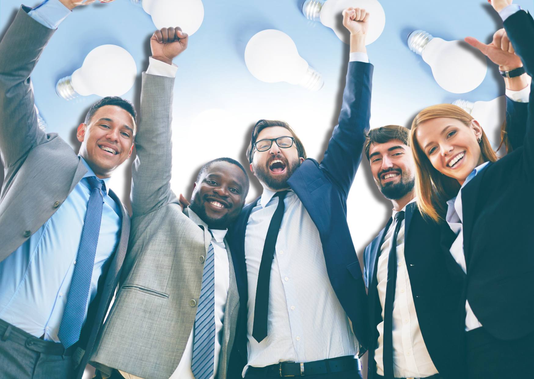 happy-male-employees-celebrating-with-hands-in-the-air