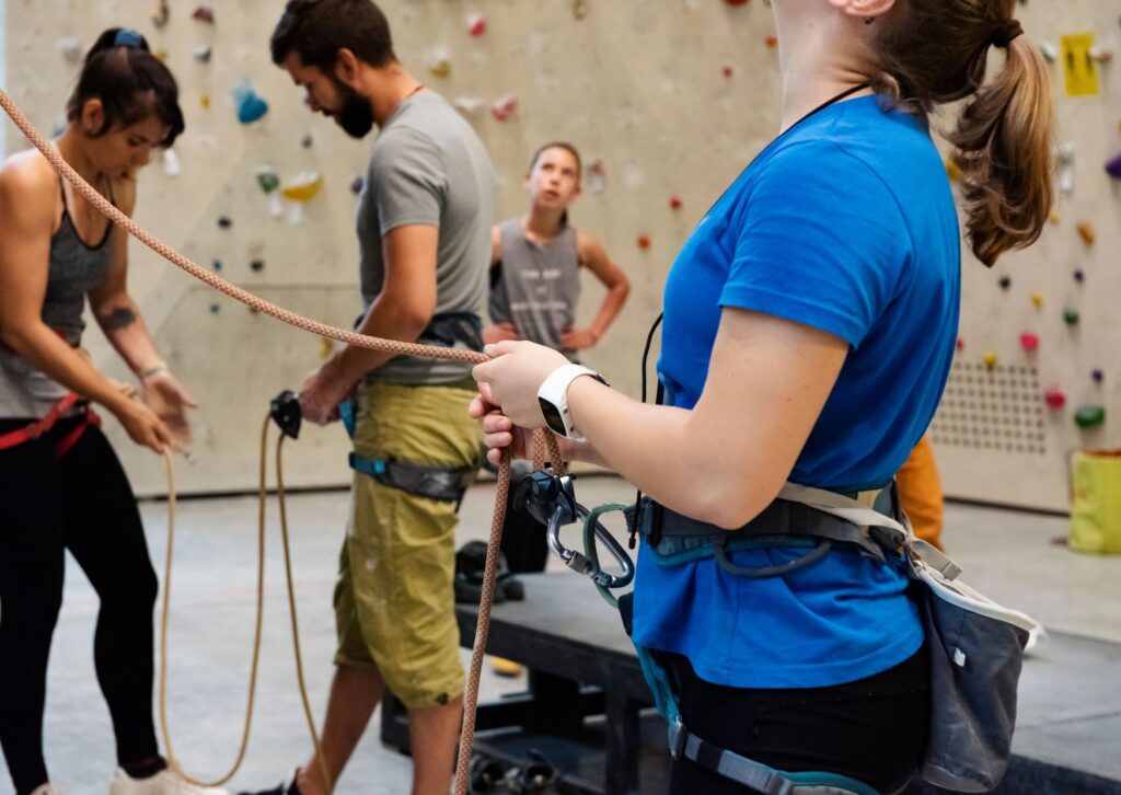 Indoor rock climbing