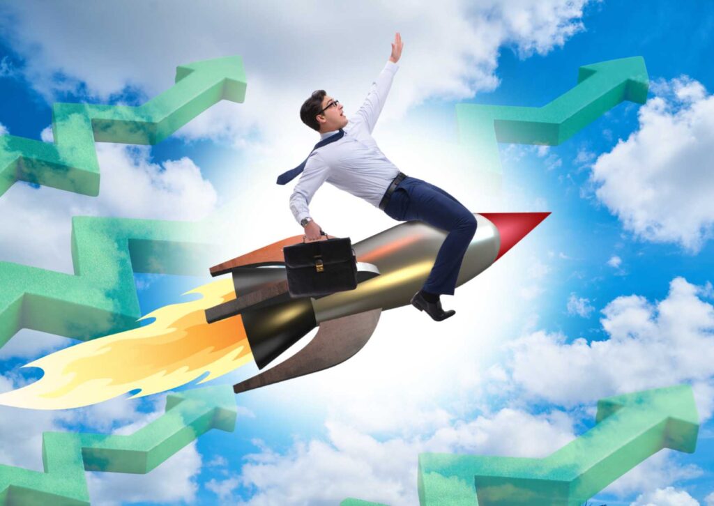 man-on-a-rocket-boosting-productivity