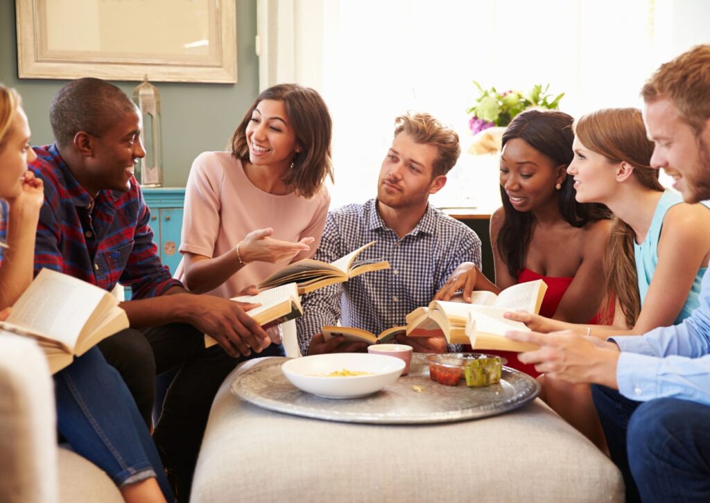 Staff at an employee resource group book club