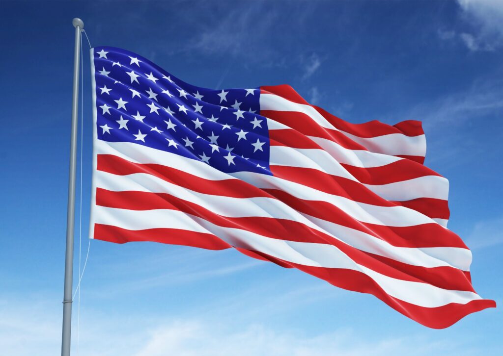 usa-flag-infront-of-a-blue-sky